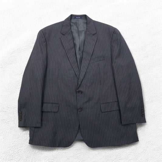RALPH LAUREN 2B テーラードジャケット スーツ L グレー ストライプ ウール Dillard's 別注