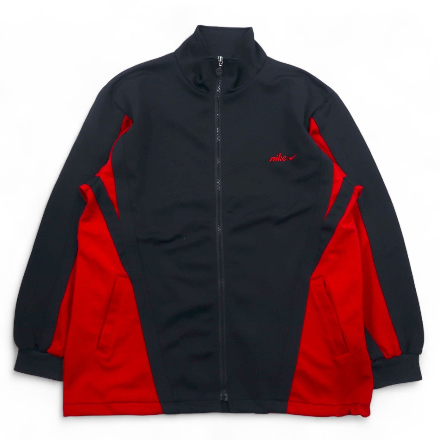 NIKE 00年代 トラックジャケット セットアップジャージ L ブラック レッド スウォッシュ