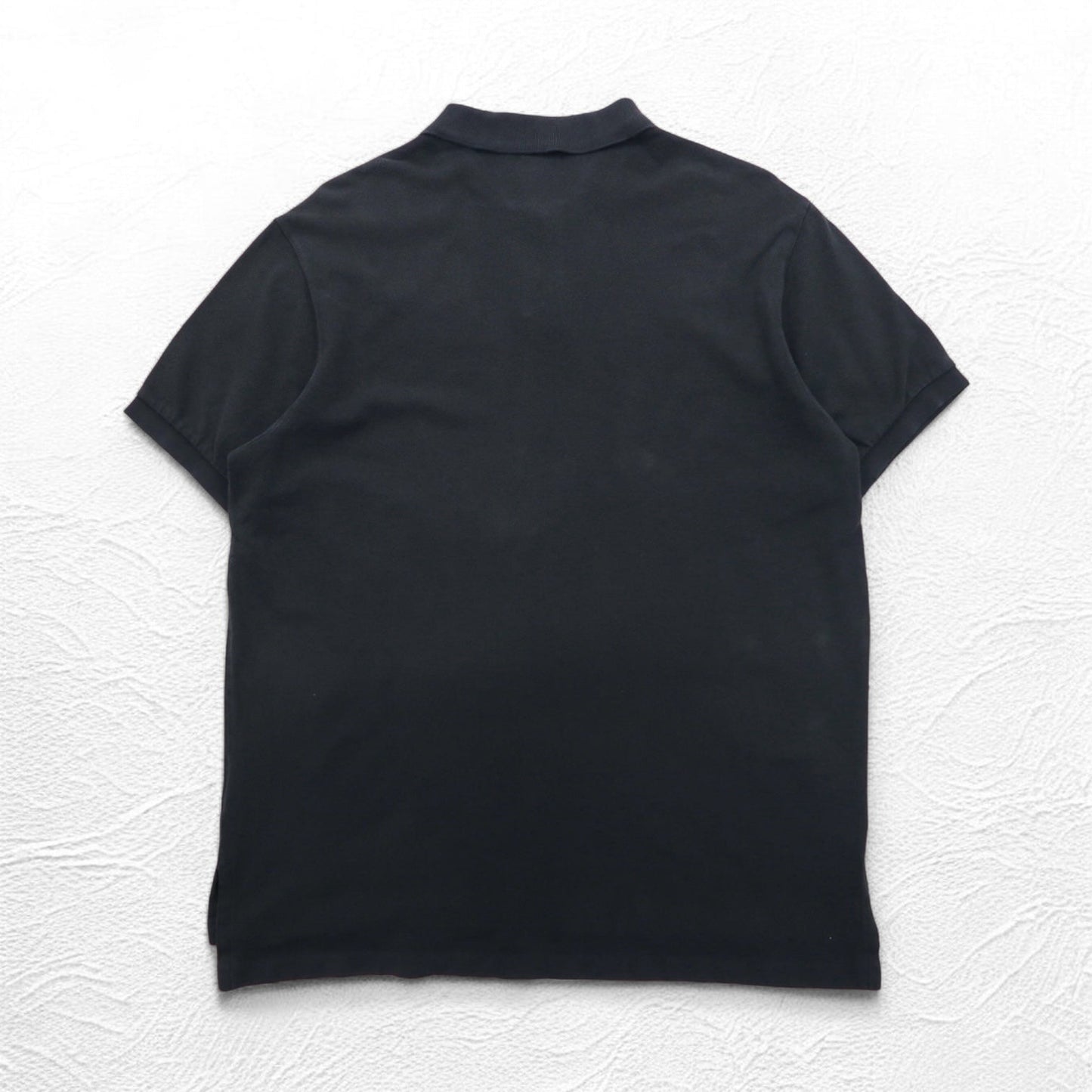 Polo by Ralph Lauren 90年代 CUSTOM FIT ポロシャツ 2XL ブラック 鹿の子 スモールポニー刺繍