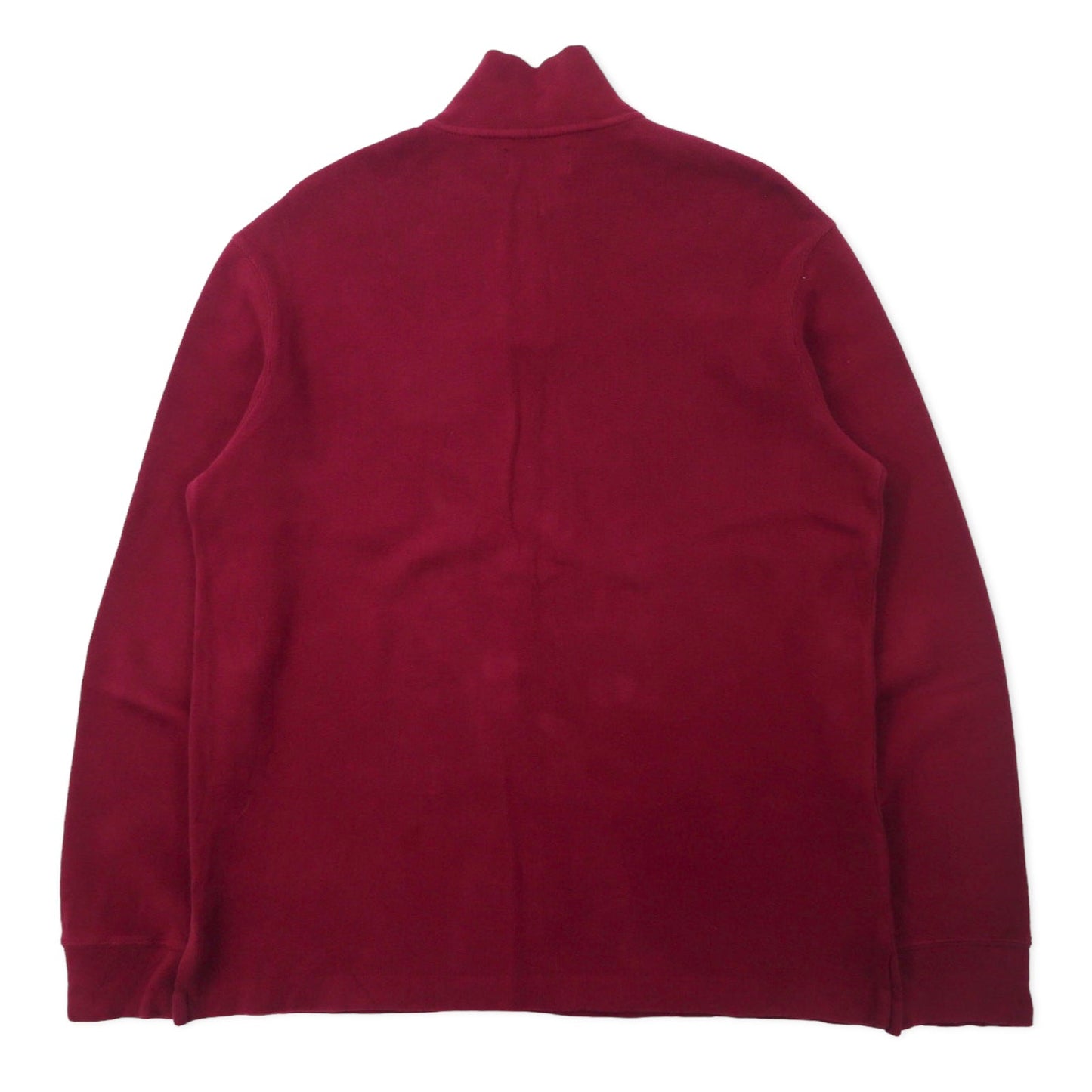 Polo by Ralph Lauren ハーフジップ スウェット L ボルドー コットン スモールポニー刺繍