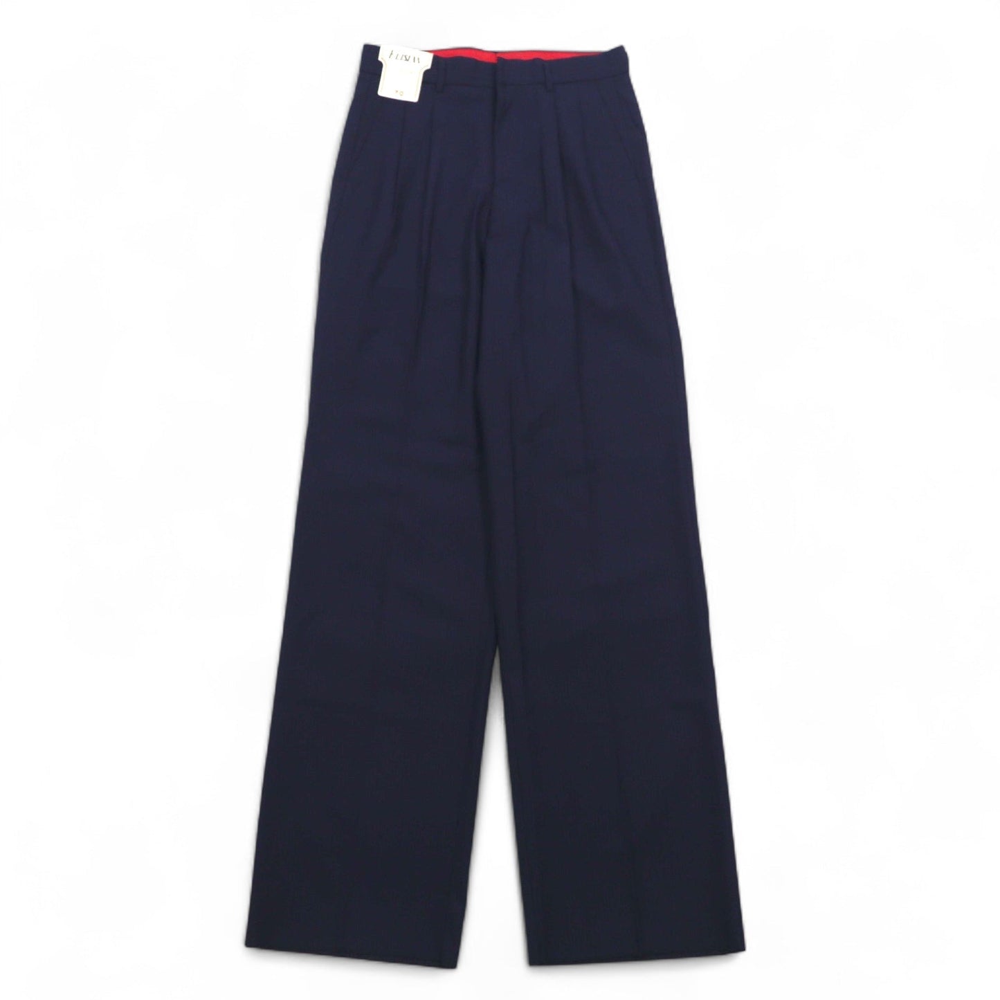 Vintage 70s Japan Made Trousers ELISIAN 70年代 タック スラックスパンツ S ネイビー ストライプ YZIP 未使用品