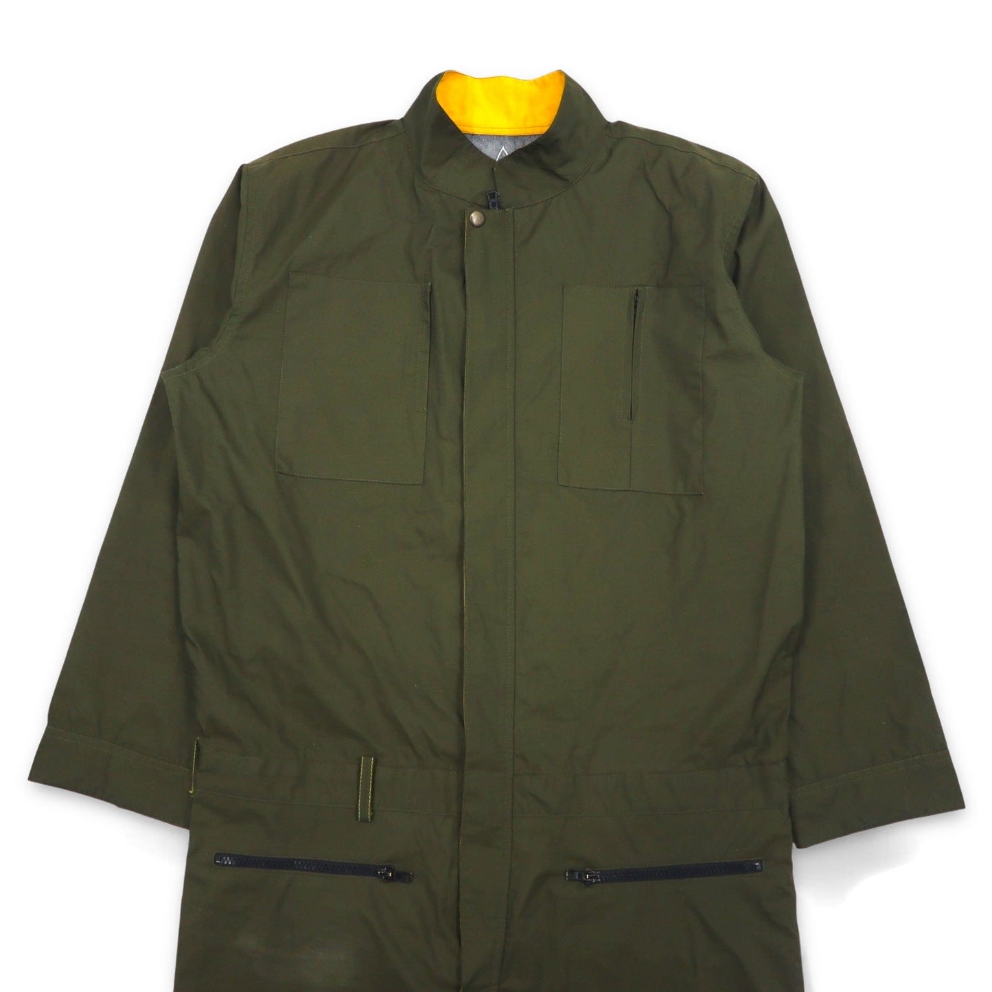 MASH オールインワン ジャンプスーツ ツナギ M カーキ イエロー ナイロン