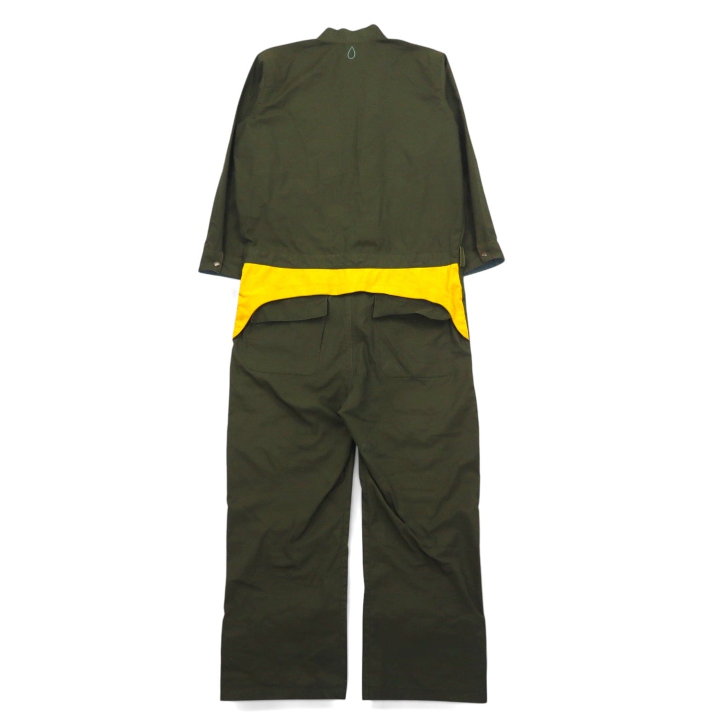 MASH オールインワン ジャンプスーツ ツナギ M カーキ イエロー ナイロン