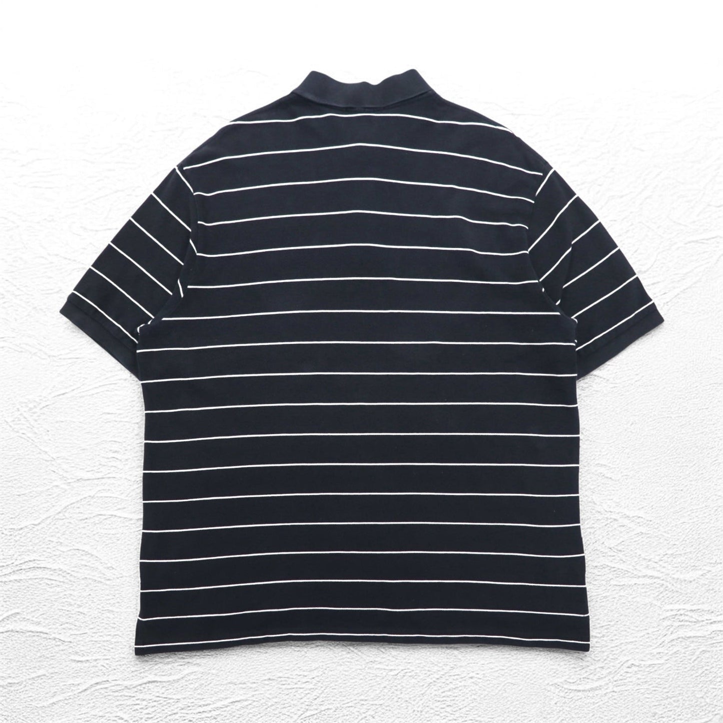 Polo by Ralph Lauren 90年代 ボーダー ポロシャツ 2XL BIG ビッグサイズ ブラック 鹿の子 スモールポニー刺繍