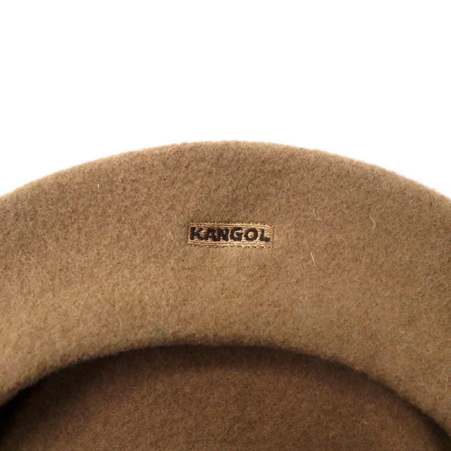 KANGOL ベレー帽 ONE ベージュ ウール ロゴ刺繍 MODFLAINE 未使用品