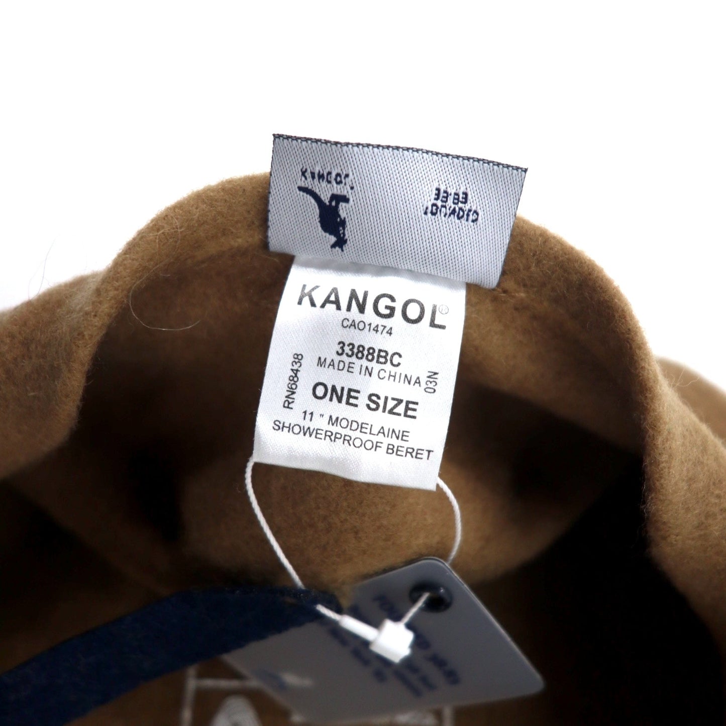 KANGOL ベレー帽 ONE ベージュ ウール ロゴ刺繍 MODFLAINE 未使用品