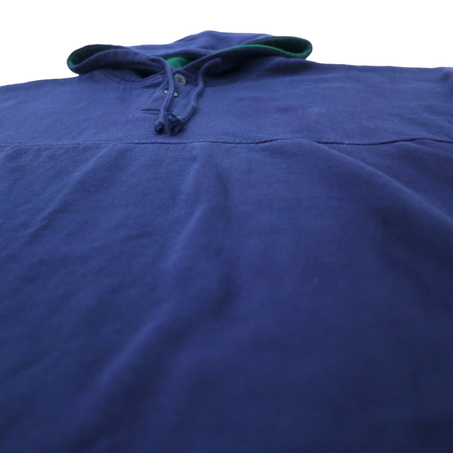 GRAND BANKS PERFORMANCE BIG SIZE 90年代 ダブルフェイス ハーフボタン プルオーバーパーカー 2XL ネイビー コットン ヘビーウェイト