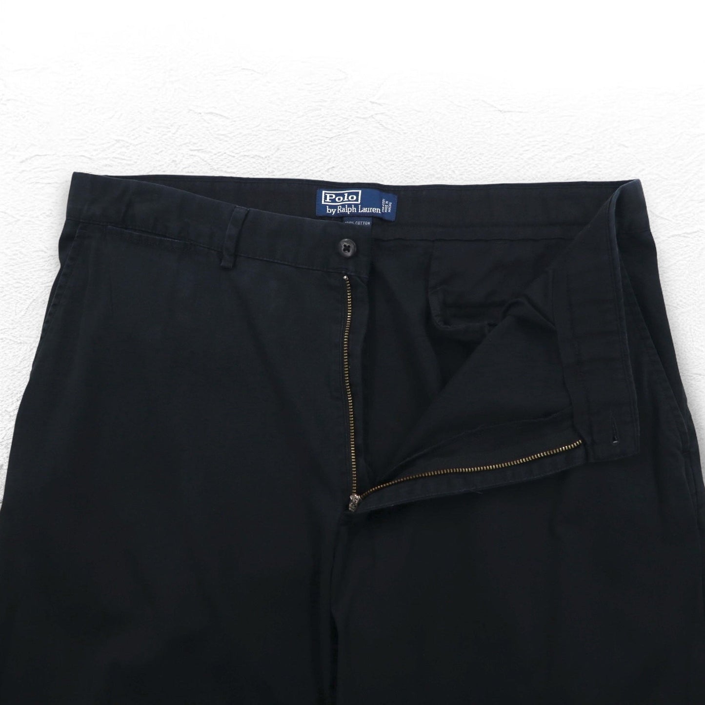 Polo by Ralph Lauren 90年代 ワイド チノパンツ L ダーク ネイビー コットン