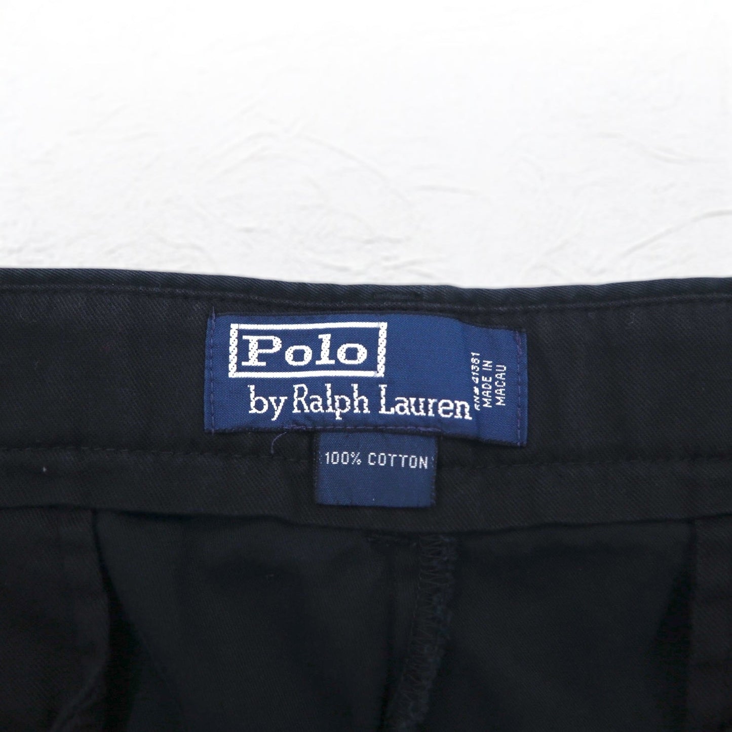 Polo by Ralph Lauren 90年代 ワイド チノパンツ L ダーク ネイビー コットン