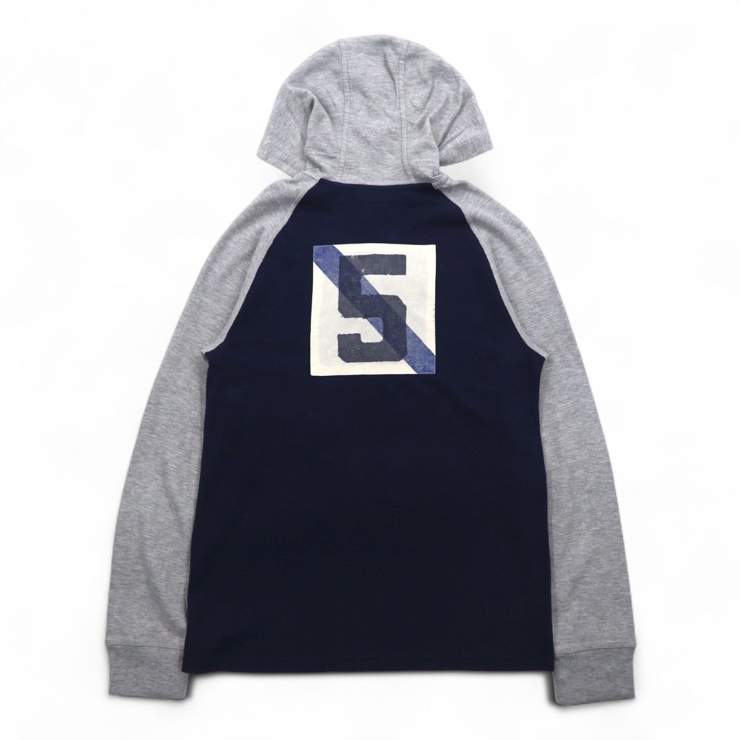 POLO RALPH LAUREN ハーフボタンパーカー XL ネイビー 鹿の子 PERFORMANCE ナンバリング スモールポニー