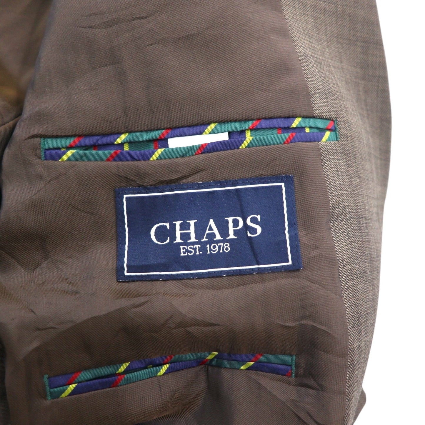 CHAPS 2B テーラードジャケット スーツ L ブラウン ウール