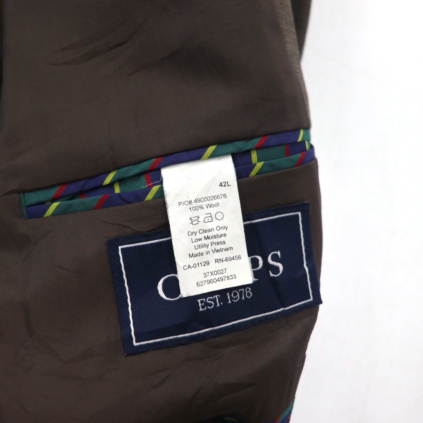 CHAPS 2B テーラードジャケット スーツ L ブラウン ウール