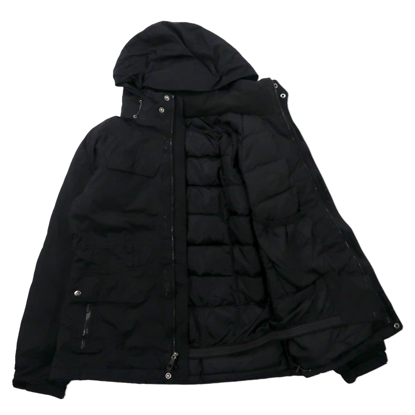 THE NORTH FACE マウンテンパーカー M ブラック ナイロン 550 HYVENT 防水 ハイネック フード着脱式
