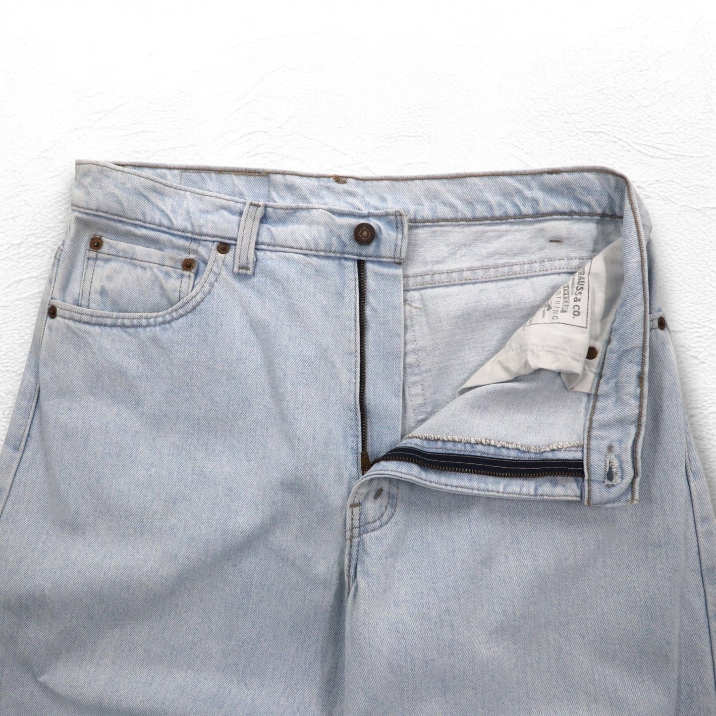 Levi's 90年代 USA製 550 RELEXED FIT テーパード デニムパンツ XL ブルー ジッパーフライ 550-4804