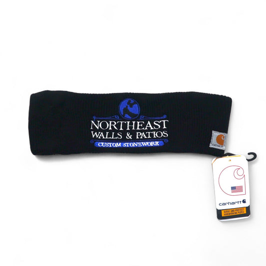 Carhartt USA製 ヘアバンド ONE ブラック NORTHEAST WALLS & PATIOS 刺繍 WA053 未使用品