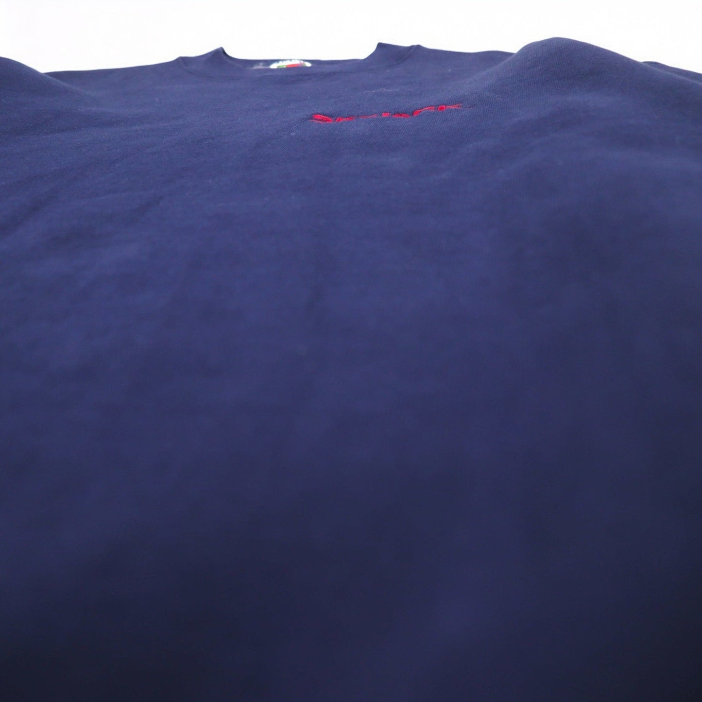 FRUIT OF THE LOOM 90年代 USA製 SUPER COTTON スウェット L ネイビー 裏起毛 SKYJACK ワンポイント刺繍