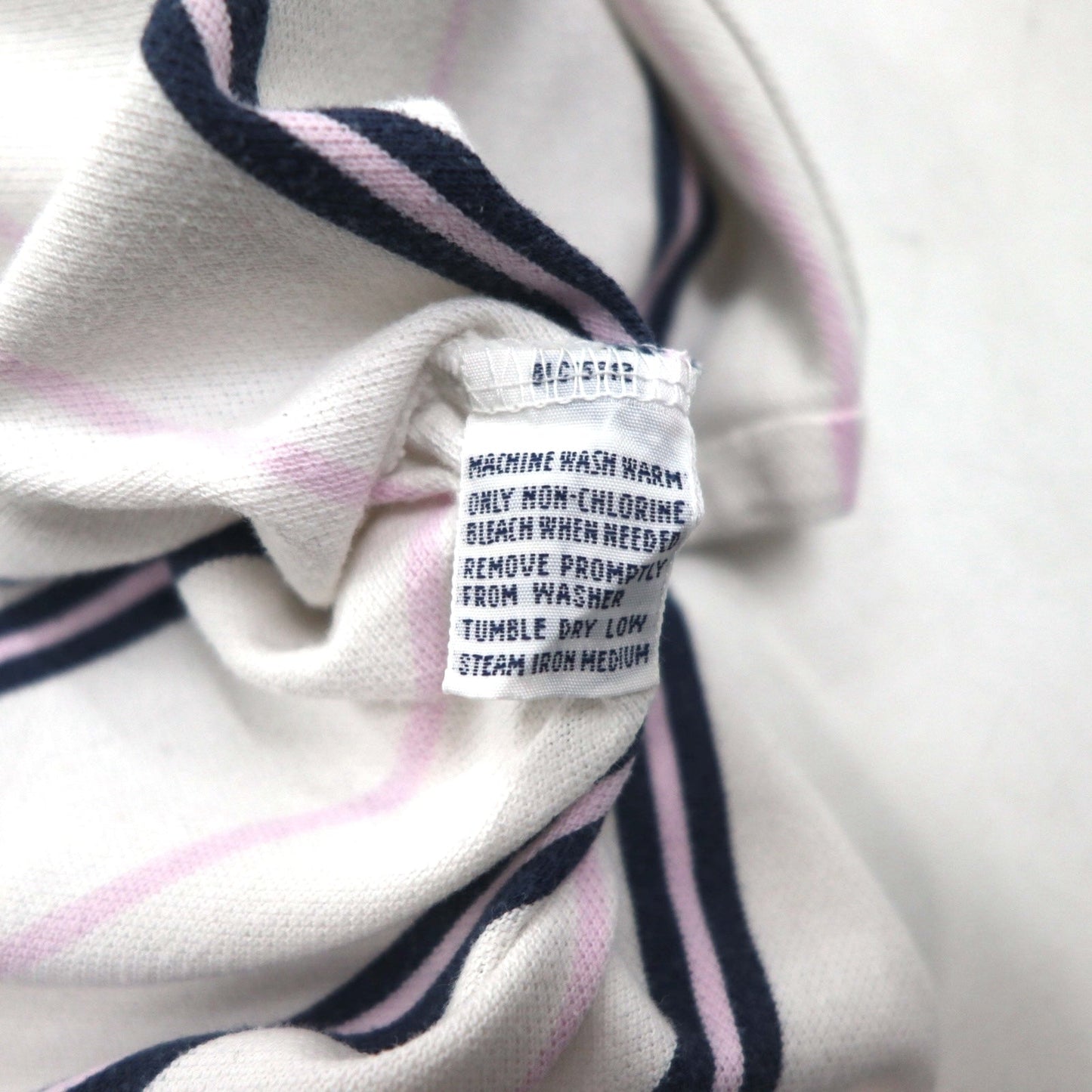 Polo by Ralph Lauren 90年代 ボーダー ポロシャツ L ホワイト 鹿の子 スモールポニー刺繍