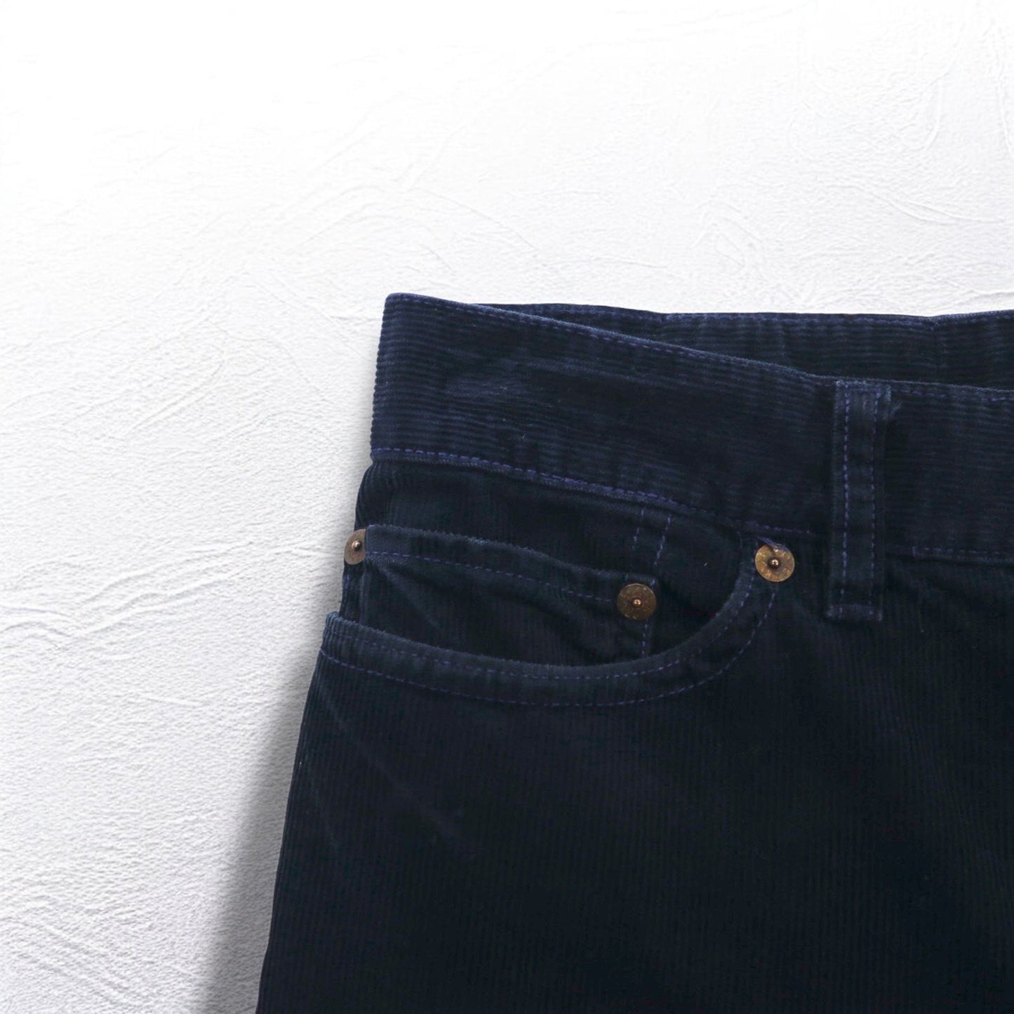 POLO RALPH LAUREN 90年代 コーデュロイパンツ M ネイビー レザーパッチ