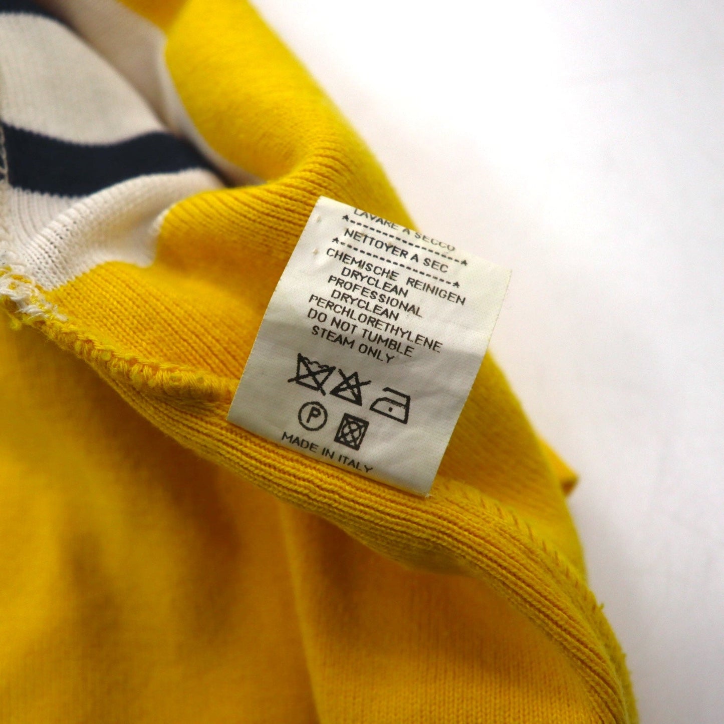 JC de Castelbajac イタリア製 90年代 ロング カーディガン L ベージュ イエロー ボーダー キャラクター刺繍