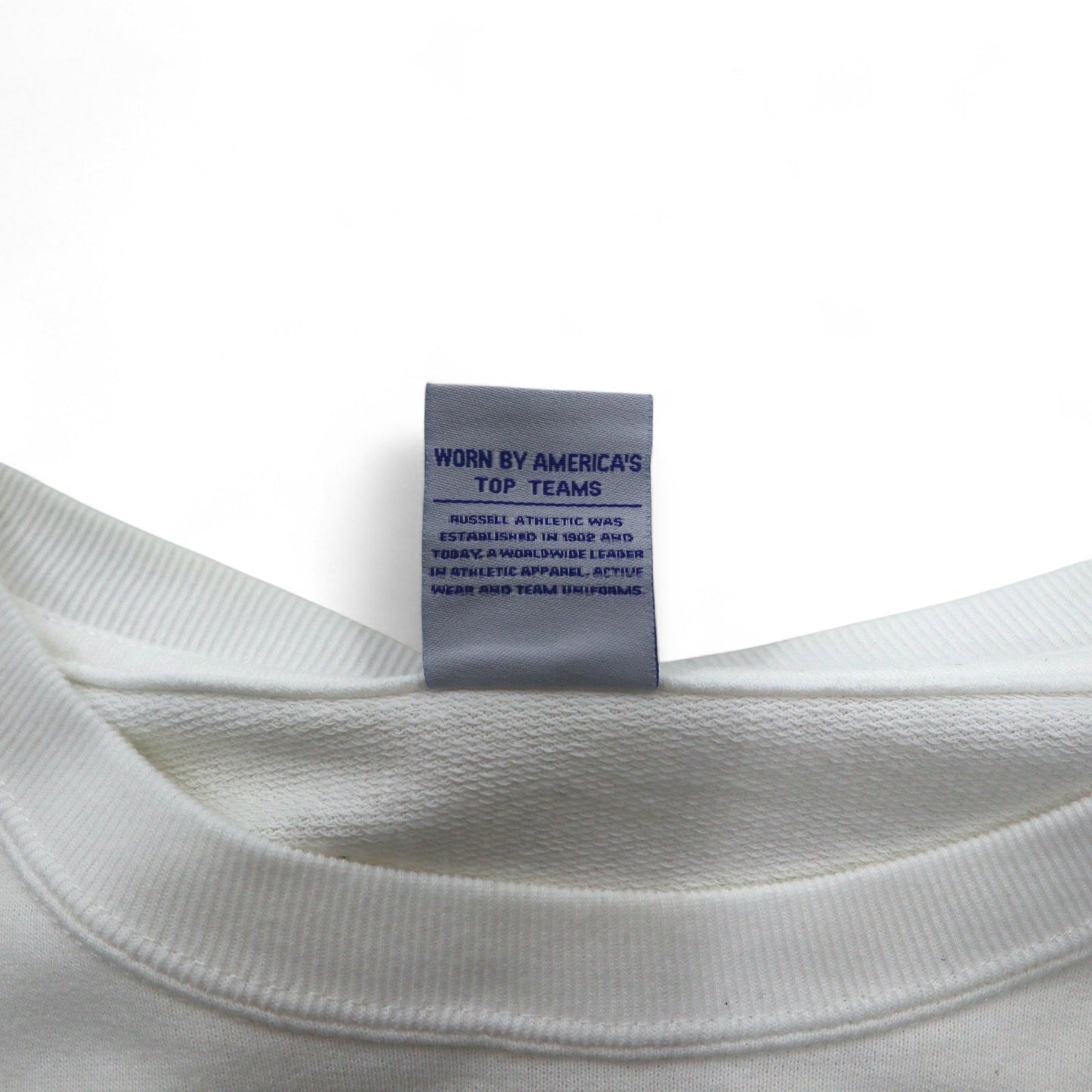 RUSSELL ATHLETIC ロングスリーブ Tシャツ ロンT L ホワイト USAプリント 星条旗 刺繍