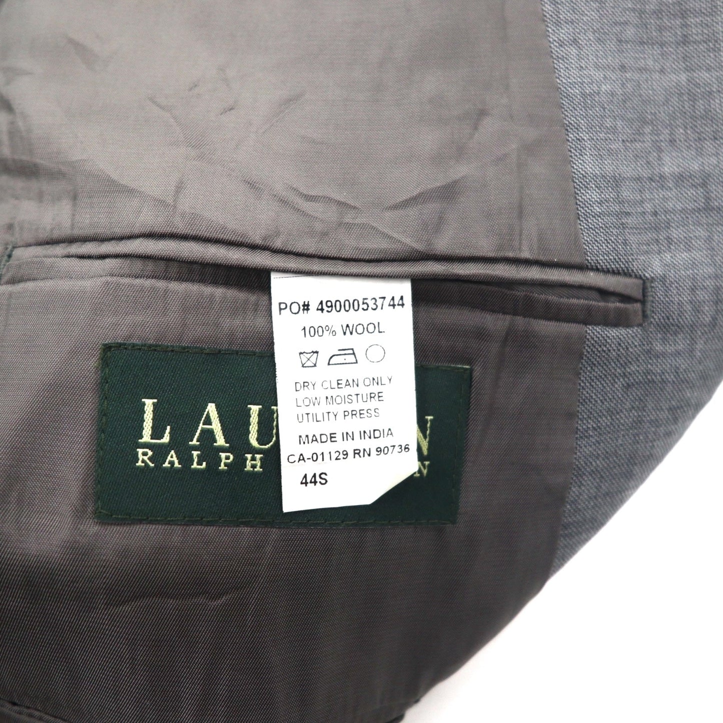 LAUREN RALPH LAUREN 2B テーラードジャケット スーツ L グレー ウール