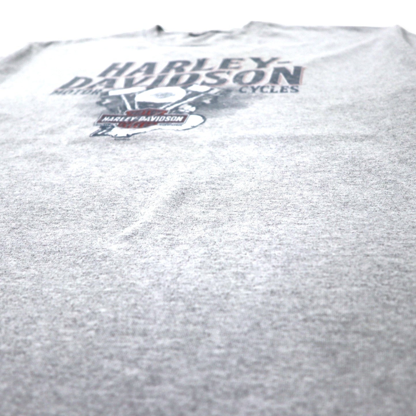 HARLEY DAVIDSON ロゴプリント Tシャツ XL グレー コットン 両面プリント BEDFORD, TEXAS
