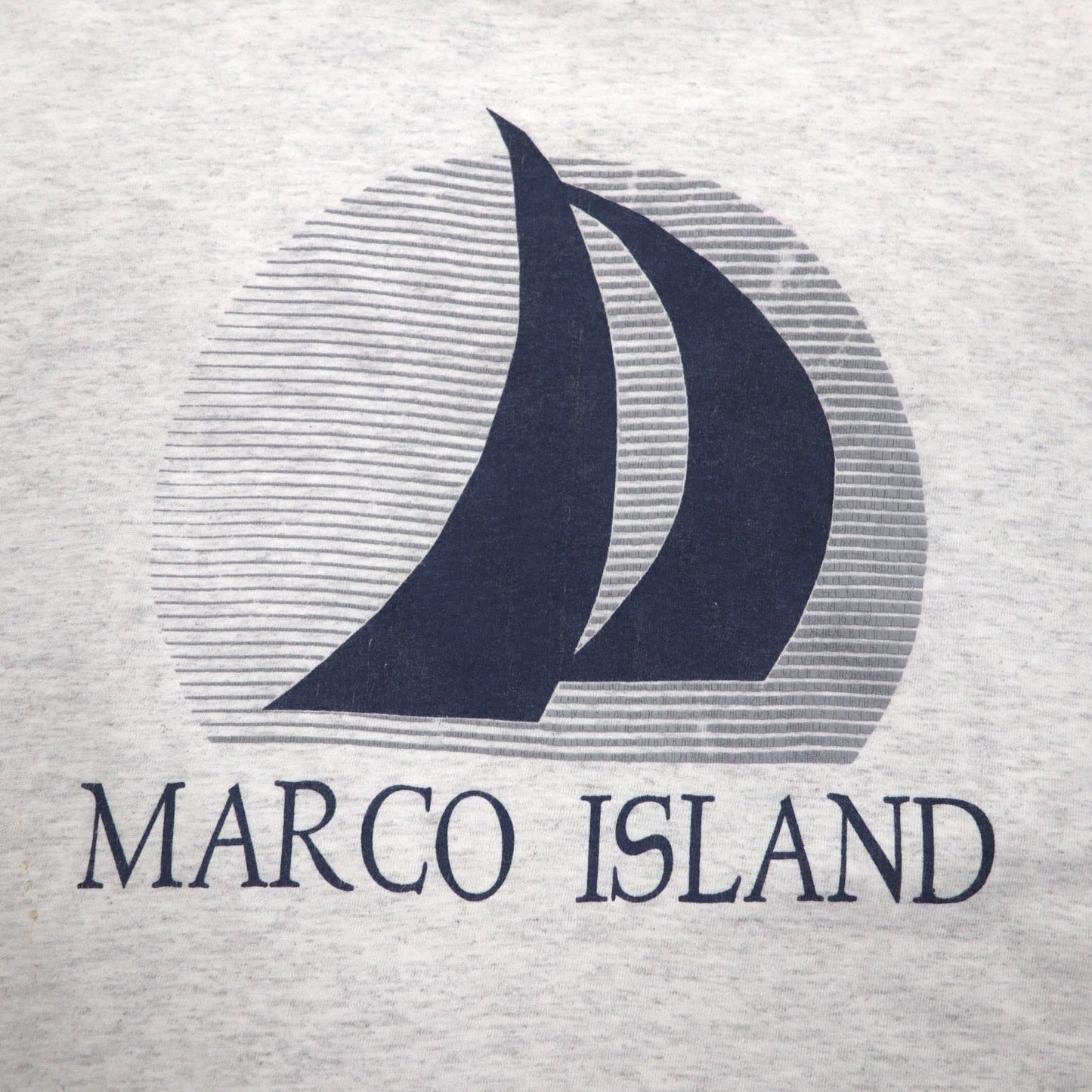ISLAND GEAR 90年代 USA製 シングルステッチ プリント Tシャツ XL グレー コットン MARCO ISLAND