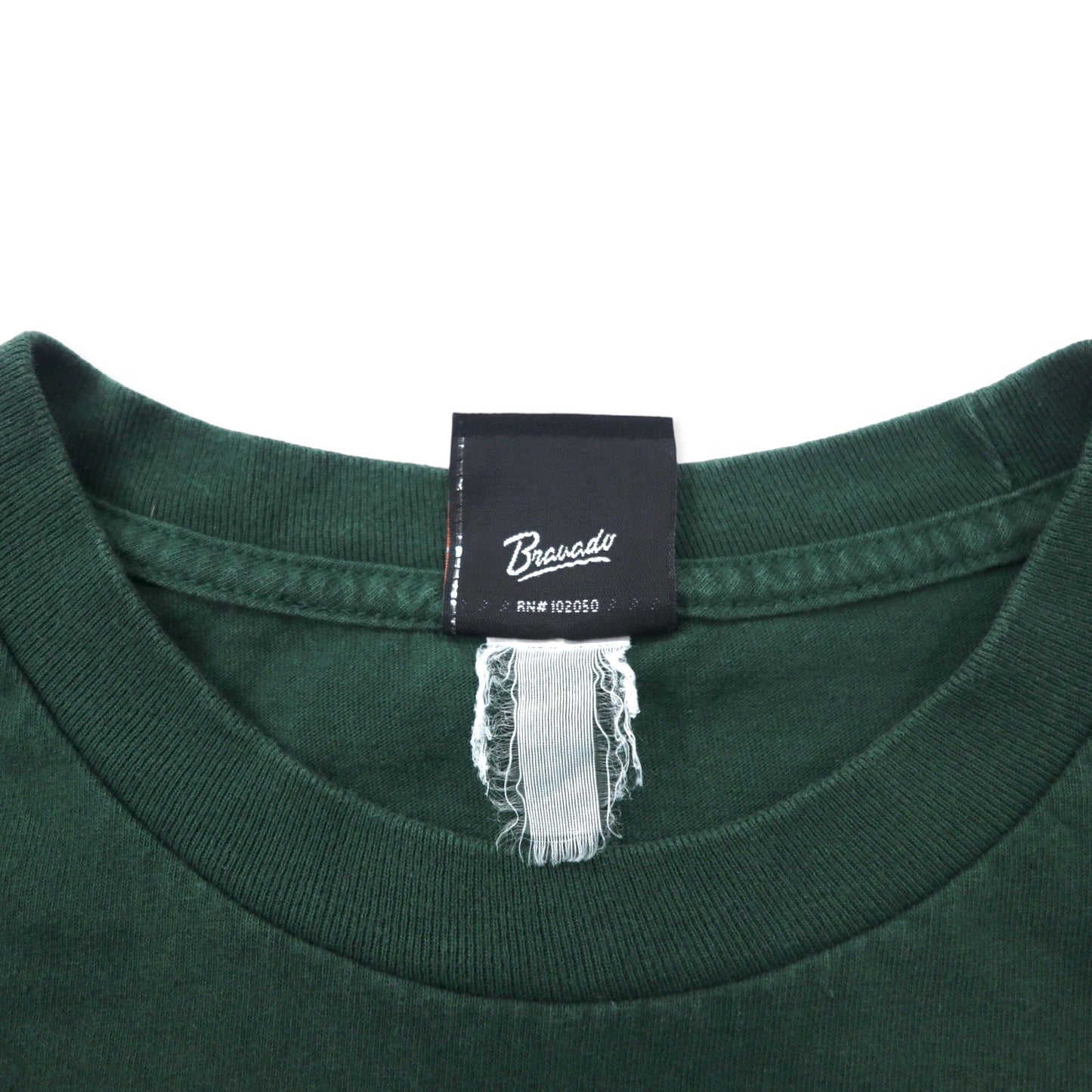 HARLEY DAVIDSON ロゴプリント Tシャツ XL グリーン コットン ナンバーワン 両面プリント DENTON COUNTY TX