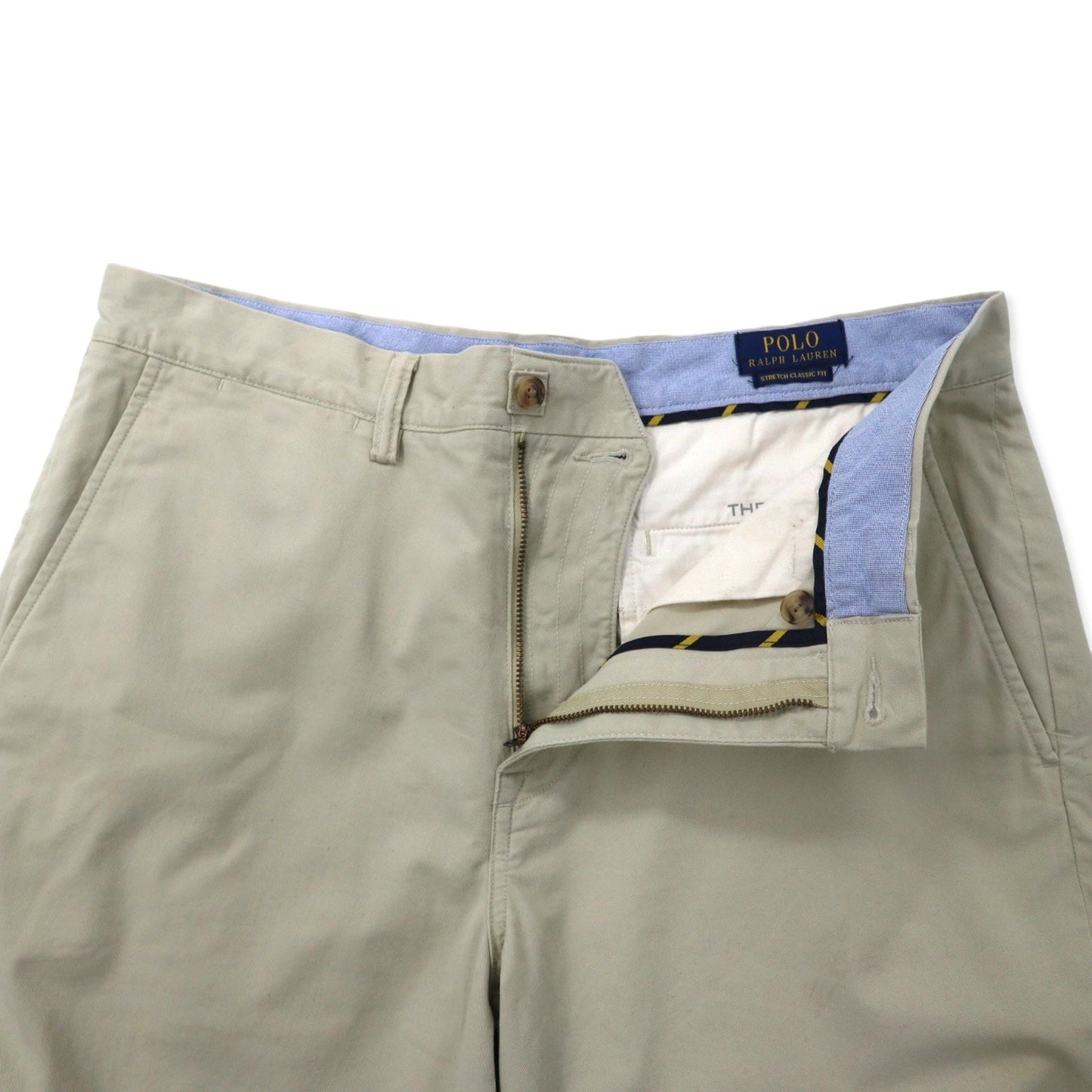 POLO RALPH LAUREN ストレッチ クラシック フィット ショート チノパンツ 33 ベージュ コットン THE POLO CHINO