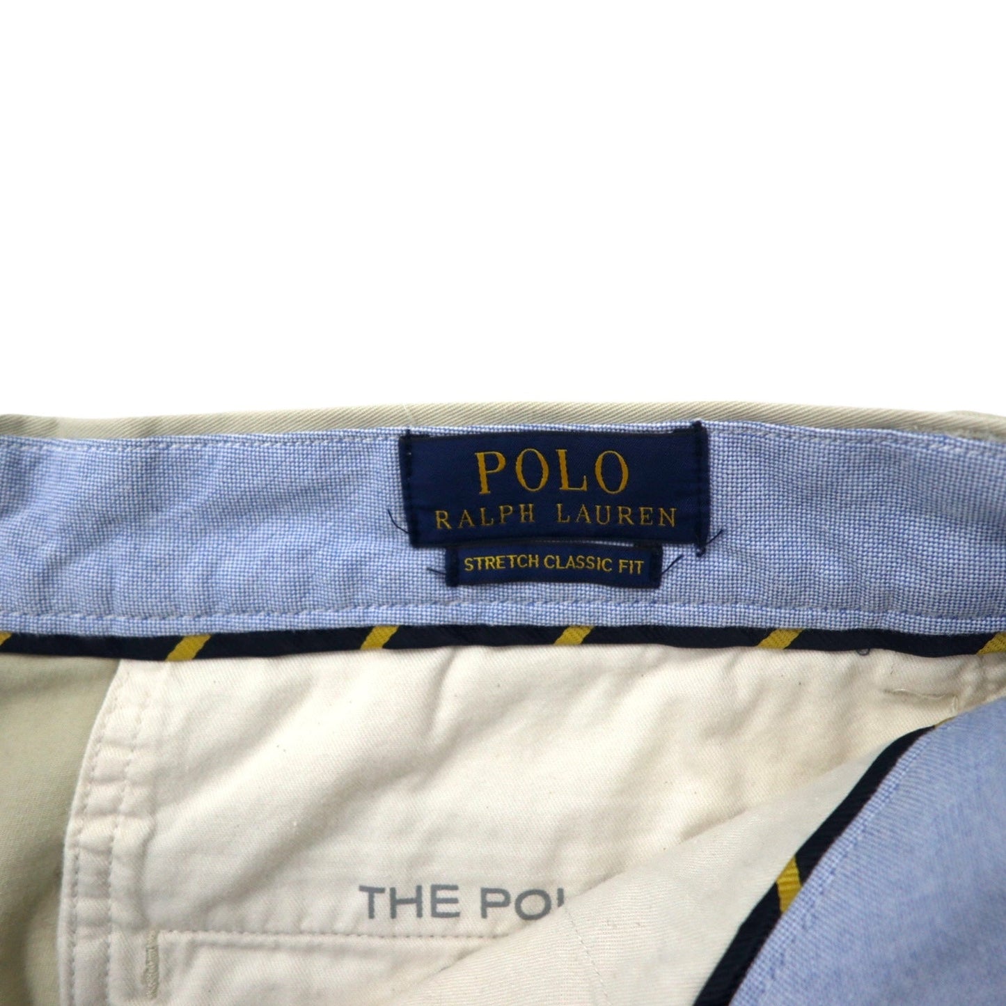 POLO RALPH LAUREN ストレッチ クラシック フィット ショート チノパンツ 33 ベージュ コットン THE POLO CHINO