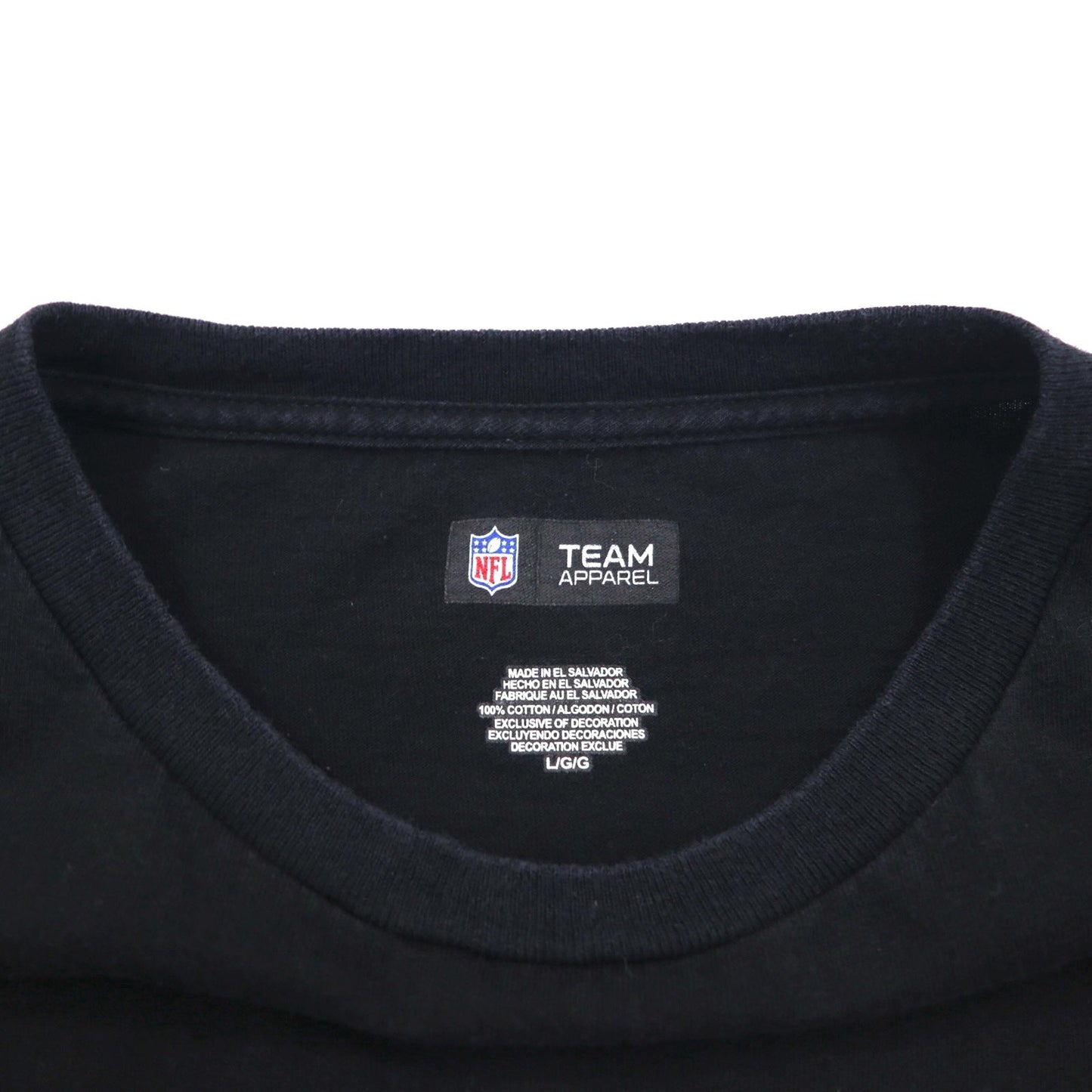 NFL TEAM APPAREL プリント Tシャツ L ブラック OAKLAND RAIDERS エルサルバドル製