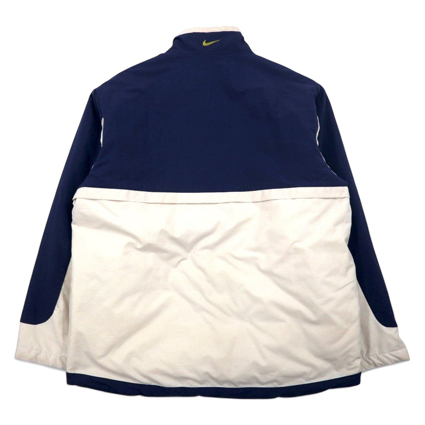 NIKE インサレーションジャケット リップストップ ナイロンジャケット XL ベージュ 中綿 ポリエステル スウッシュロゴ 刺繍