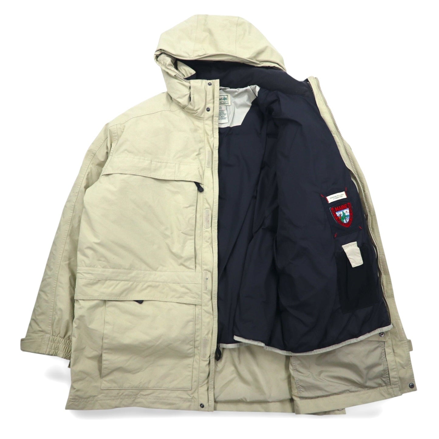 L.L.Bean 3WAY ゴアテックス GORE-TEX ダウンジャケット マウンテンパーカー XXL ベージュ Maine Warden's 3-in-1 Parka JMY5