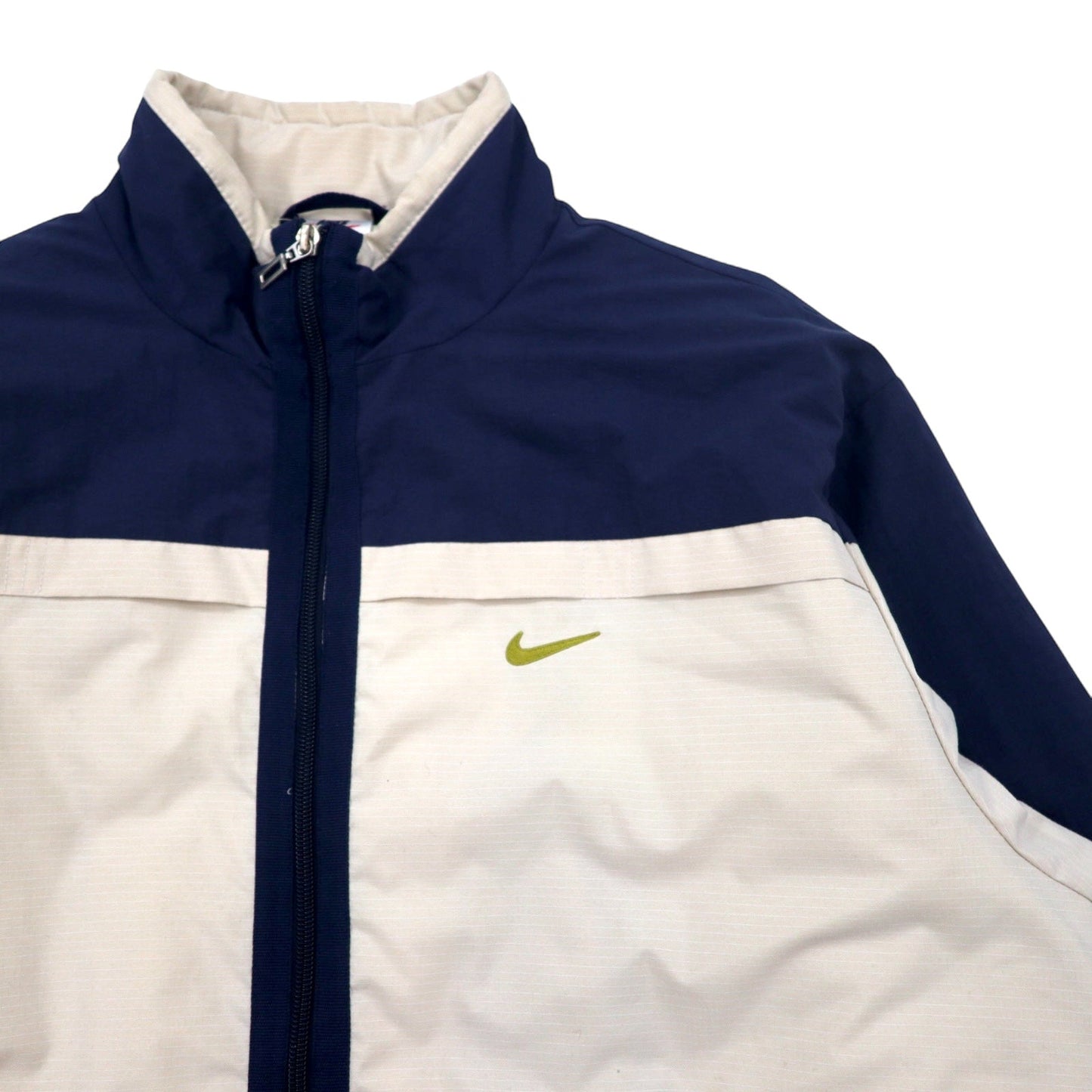 NIKE インサレーションジャケット リップストップ ナイロンジャケット XL ベージュ 中綿 ポリエステル スウッシュロゴ 刺繍