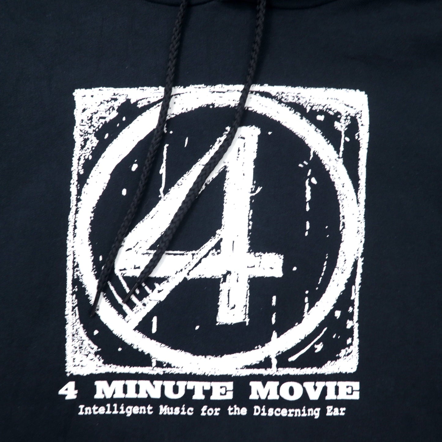 Hanes 90年代 プルオーバーパーカー XL ブラック コットン ULTIMATE COTTON 裏起毛 4 MINUTE MOVIE ビッグサイズ エルサルバドル製