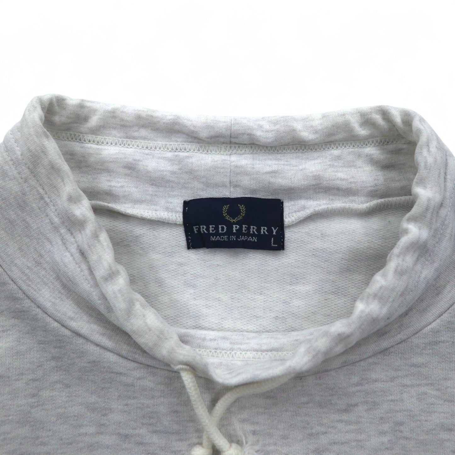 FRED PERRY 90年代 ドローコード ハイネック スウェット L グレー ボトルネック 日本製