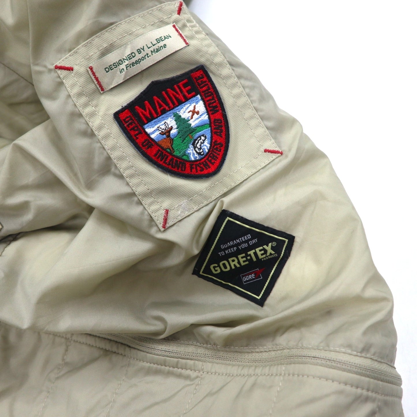 L.L.Bean 3WAY ゴアテックス GORE-TEX ダウンジャケット マウンテンパーカー XXL ベージュ Maine Warden's 3-in-1 Parka JMY5