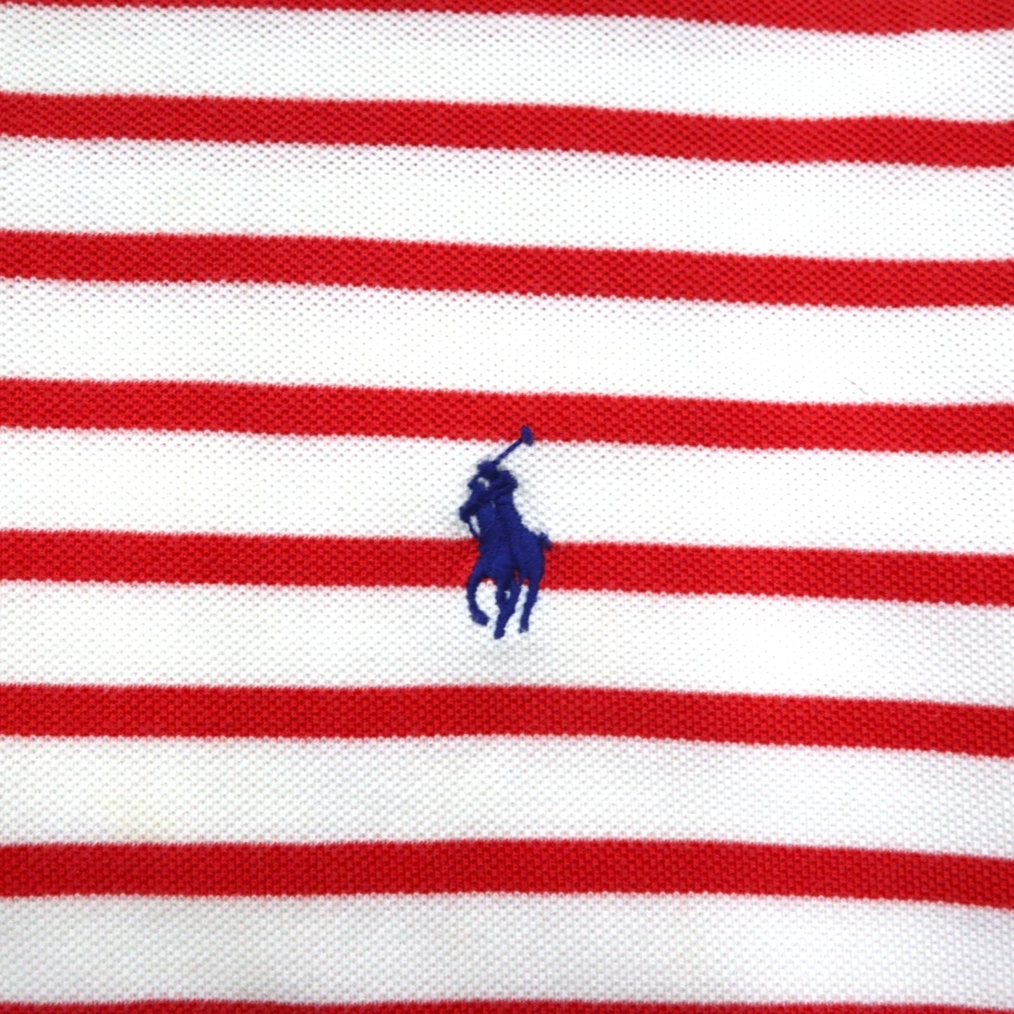 POLO RALPH LAUREN ボーダー ポロシャツ L ホワイト オレンジ コットン スモールポニー刺繍