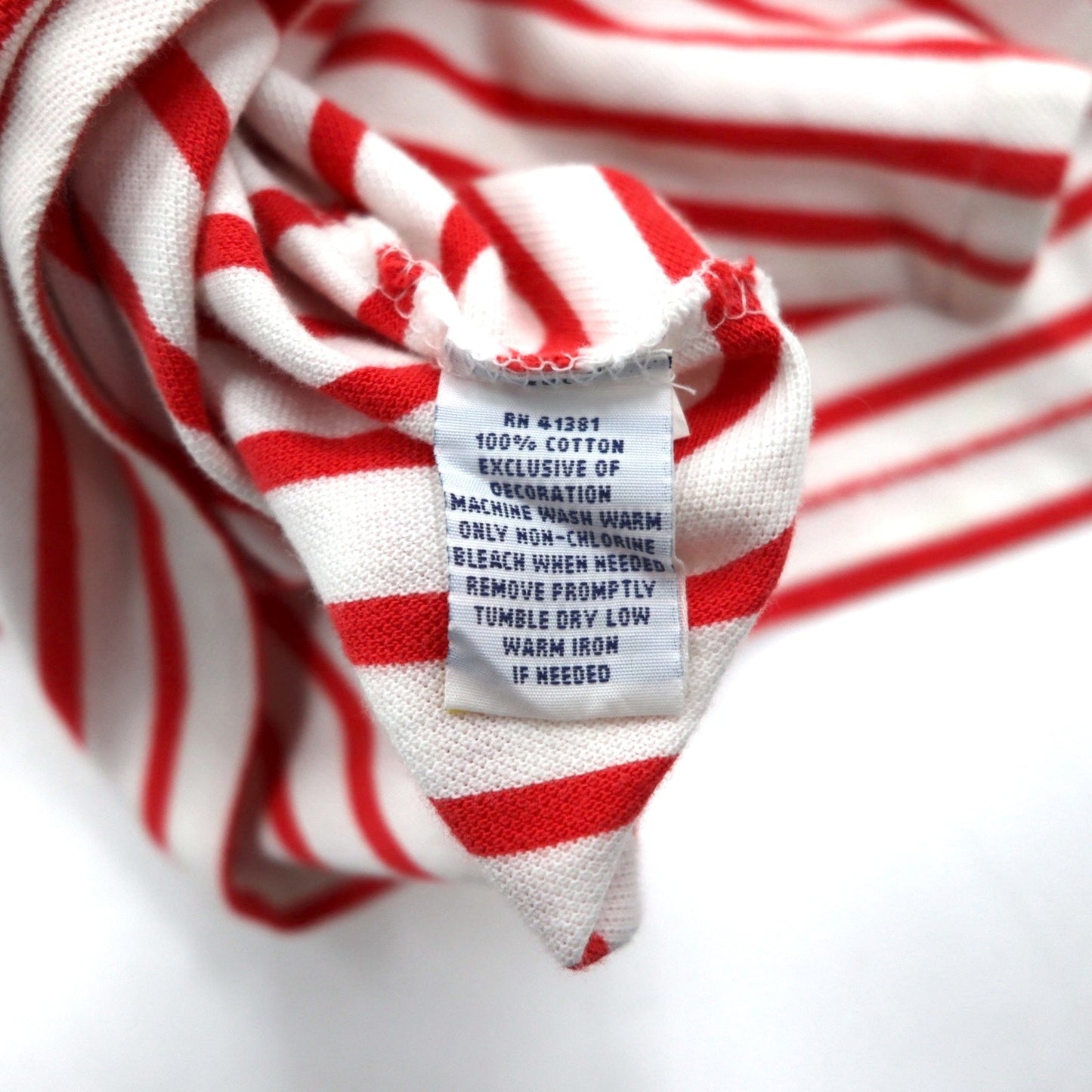 POLO RALPH LAUREN ボーダー ポロシャツ L ホワイト オレンジ コットン スモールポニー刺繍