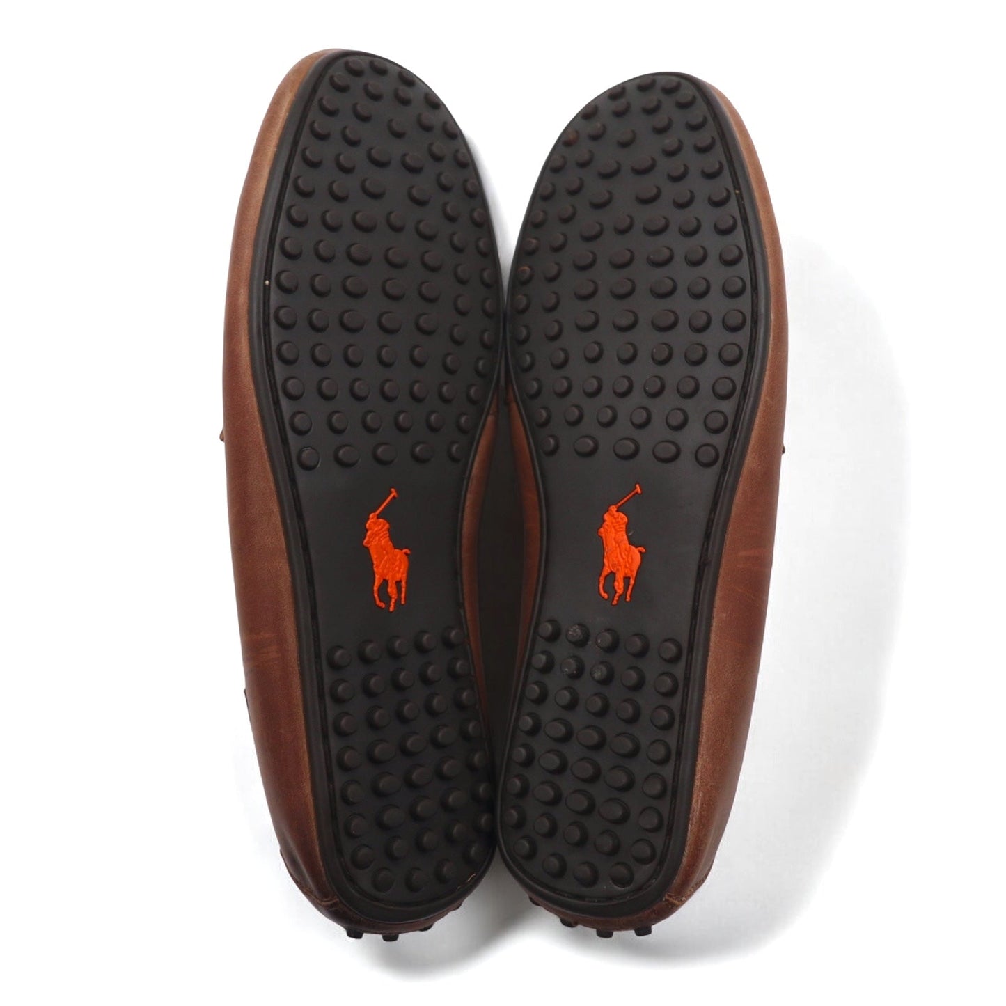 POLO RALPH LAUREN ドライビングシューズ ローファー 28.5cm ブラウン レザー Woodley Driving Loafers 14557