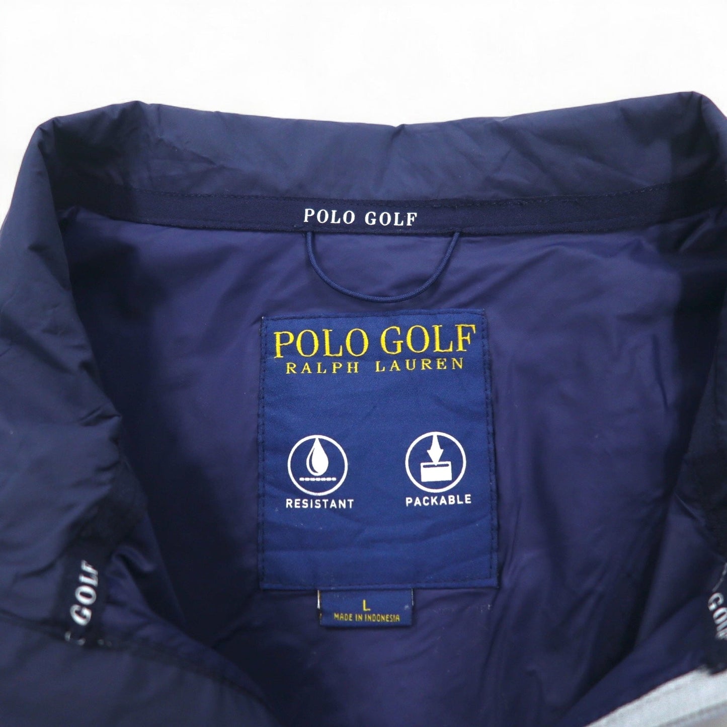 POLO GOLF RALPH LAUREN シェルジャケット ナイロンジャケット L ネイビー 防水 パッカブル U.S.OPEN CHAMPIONSHIPS
