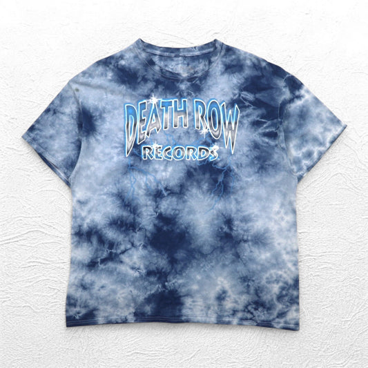 DEATH ROW RECORDS ヒップホップ レーベル タイダイ Tシャツ L ネイビー コットン