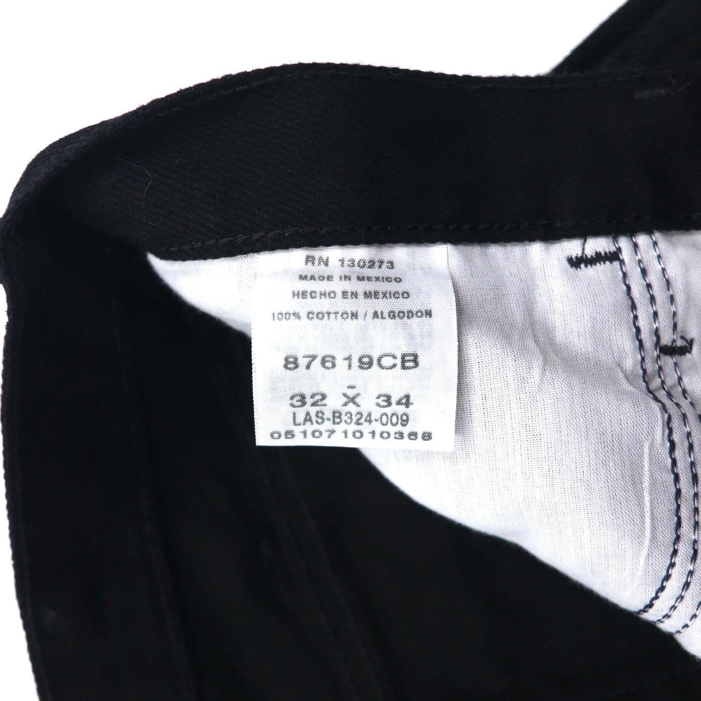 RUSTLER ( Wrangler ) ストレートジーンズ デニムパンツ M ブラック レギュラーフィット 87619CB メキシコ製 未使用品