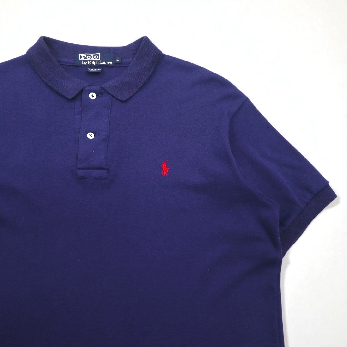 Polo by Ralph Lauren 90年代 USA製 ポロシャツ L ネイビー コットン スモールポニー刺繍