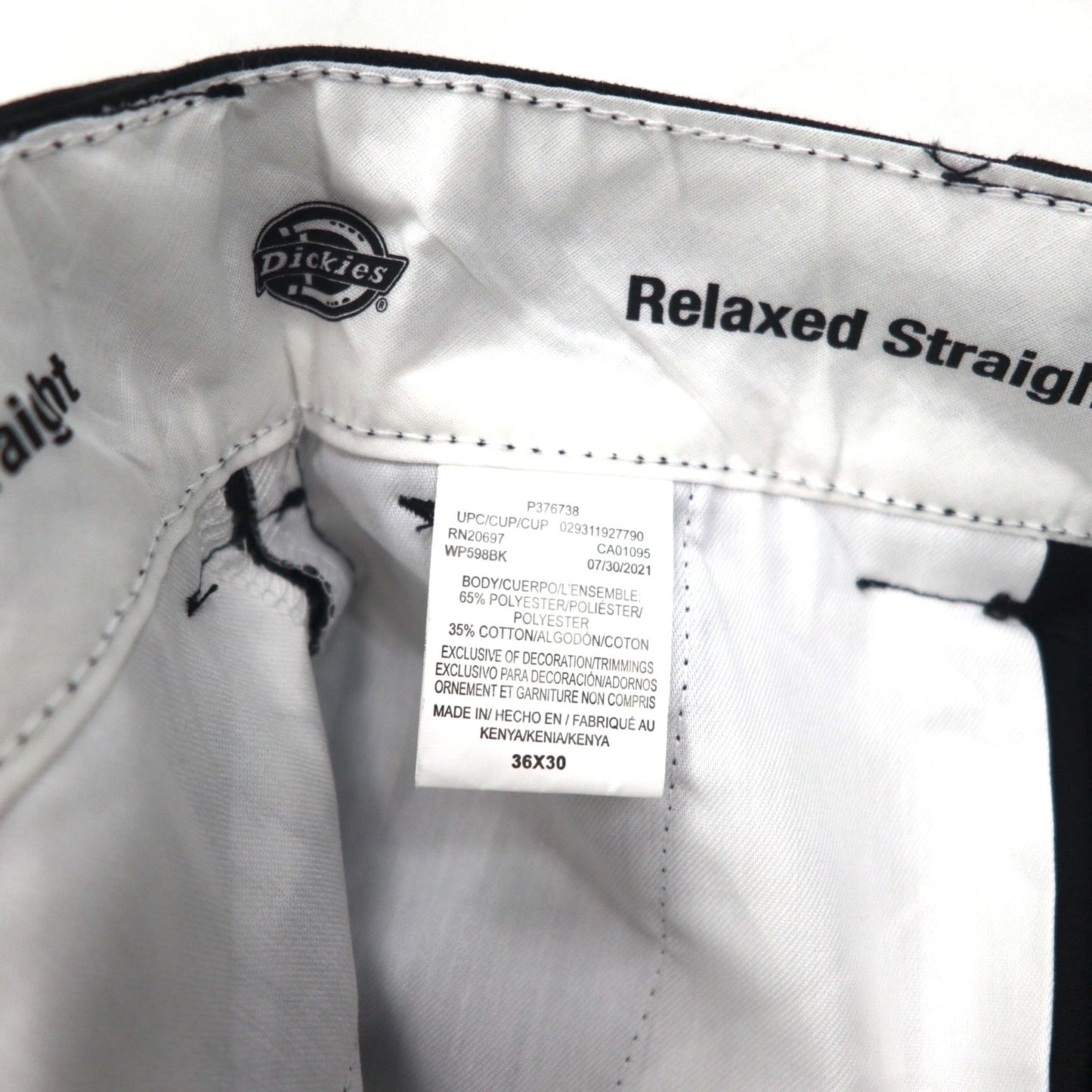 Dickies ワイド カーゴパンツ L ブラック RELAXED STRAIGHT CARGO PANTS WP598BK 未使用品