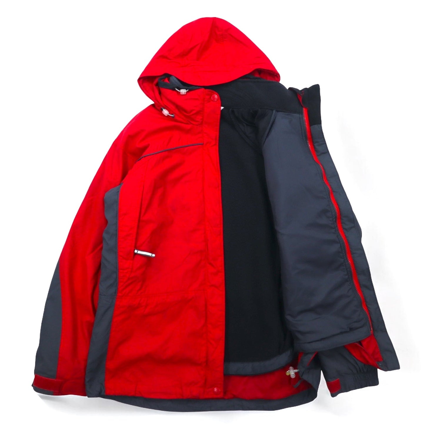 Columbia 90年代 3WAY マウンテンパーカー ウィンタージャケット L レッド 3-in-1 INTERCHANGE ライナー着脱式 Sunrise Peak Parka SL7379 スリランカ製