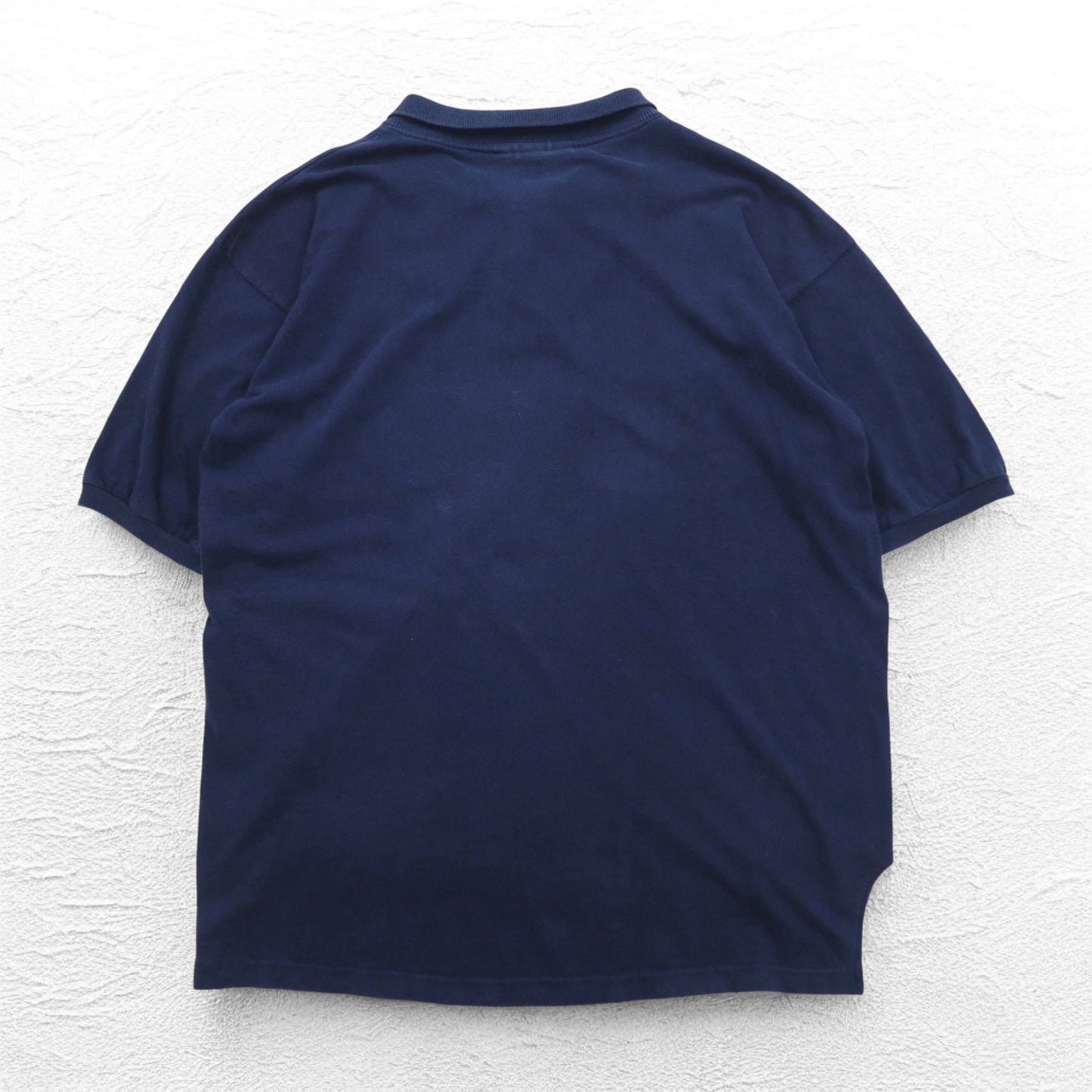 Disney originals 90年代 USA製 ミッキーマウス ワンポイント刺繍 ポロシャツ XL ネイビー コットン