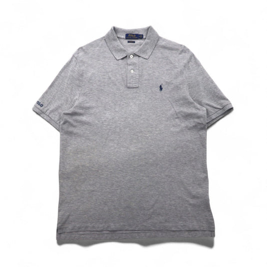 POLO RALPH LAUREN クラシックフィット ポロシャツ L グレー コットン 鹿の子 スモールポニー刺繍