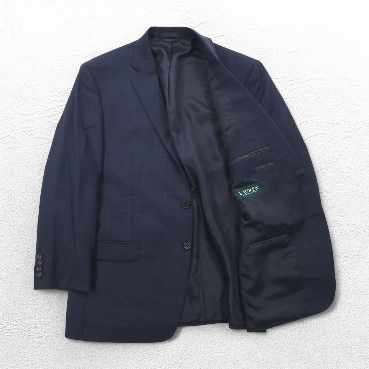 LAUREN RALPH LAUREN 2B テーラードジャケット スーツ L ネイビー ウール