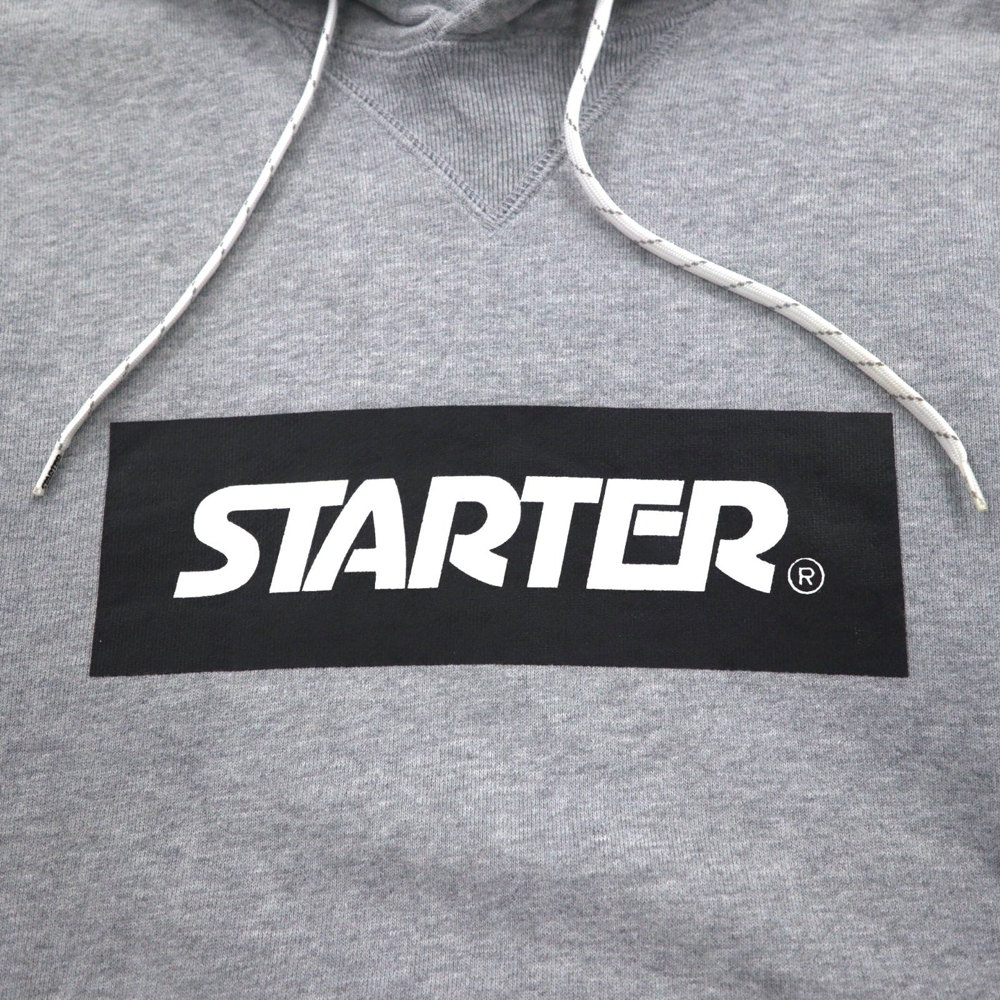 STARTER BLACK LABEL ボックスロゴ プルオーバーパーカー S グレー JAKE PRINT PULL PARKA ST-1602-106